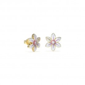 бижутерия,guess,jube04135,white,lotus,earrings,golden,(golden)