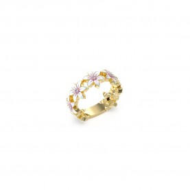 бижутерия,guess,jubr04132,white,lotus,ring,golden