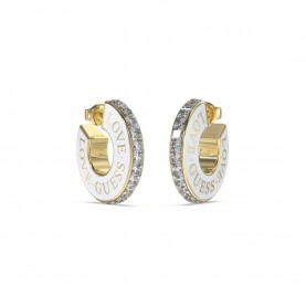 бижутерия,guess,love,earrings,golden,white,(golden)