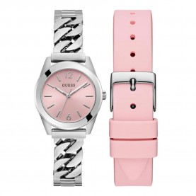 часовник,часовници,guess,serena,watch,pink,(silver,silver,gray)