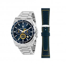 часовник,часовници,maserati,velocità,43,mm,watch,silver,blue,dial,(silver)
