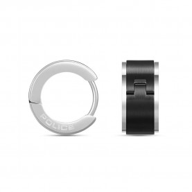 бижутерия,police,edge,&,huggie,earrings,silver