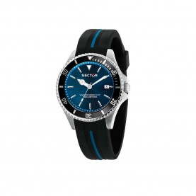 часовник,часовници,sector,230,43,mm,3h,watch,blue,silicon,black,(blue)