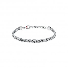 бижутерия,sector,basic,shiny,chain,19+3,cm,bracelet,silver,(silver,maarine)
