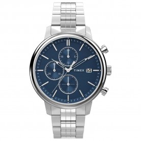 часовник,часовници,timex,chicago,watch,silver,blue,(silver)