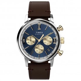 часовник,часовници,timex,marlin,vegan,watch,brown