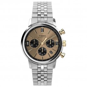 часовник,часовници,timex,marlin,watch,silver,gold,dial,(golden)