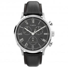 часовник,часовници,timex,waterbury,watch,black,black,dial,(black)