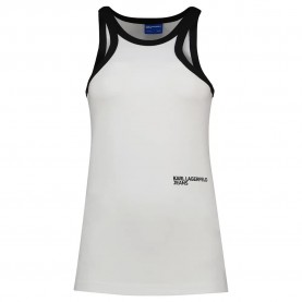 тениска,дамски,тениски,karl,lagerfeld,milano,racer,sleeveless,t,shirt,white