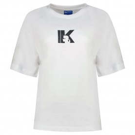 тениска,дамски,тениски,karl,lagerfeld,reg,k,logo,short,sleeve,t,shirt,white