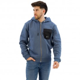 блуза,мъжки,пуловери,karl,lagerfeld,reg,pocket,full,zip,sweatshirt,blue