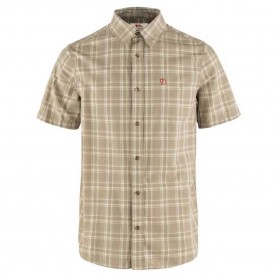 Риза с къс ръкав Fjällräven Övik Lite short sleeve shirt - Beige (Fossil / Chalk Rose) риза,с,къс,ръкав,дамски,ризи,мъжки,ризи,fjällräven,Övik,lite,short,sleeve,shirt,beige,(fossil,chalk,rose)