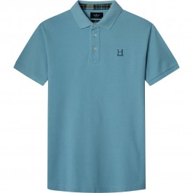 мъжки,блузи,с,яка,hackett,heritage,madras,trim,short,sleeve,polo,wave,blue,(blue)