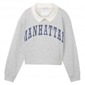 блуза,с,яка,детски,блузи,tom,tailor,cropped,polo,sweatshirt,refurbished,grey,(light,stone,grey,melange)