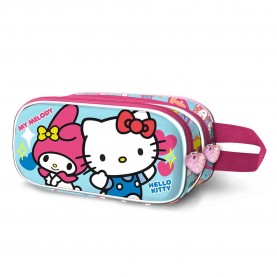 канцеларски,принадлежности,karactermania,sanrio,hello,kitty,friendship,pencil,case,blue