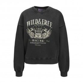 блуза,дамски,блузи,jack,&,jones,britta,relax,jjxx,sweatshirt,black,wild,and,free,(black,grey)