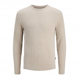 блуза,мъжки,пуловери,jack,&,jones,emil,sweater,oatmeal,melange,(beige)