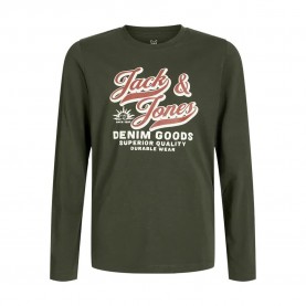 тениска,детски,тениски,jack,&,jones,logo,2,col,long,sleeve,t,shirt,duffel,bag,(green)