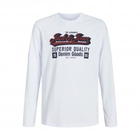 тениска,детски,тениски,jack,&,jones,logo,2,col,long,sleeve,t,shirt,cloud,dancer,(white)
