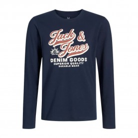 тениска,детски,тениски,jack,&,jones,logo,2,col,long,sleeve,t,shirt,sky,captain,(blue)