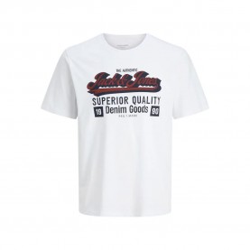 тениска,мъжки,тениски,jack,&,jones,logo,2,col,sn,short,sleeve,t,shirt,cloud,dancer,(white)
