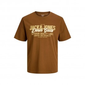 тениска,мъжки,тениски,jack,&,jones,logo,2,col,sn,short,sleeve,t,shirt,monks,robe,(brown)