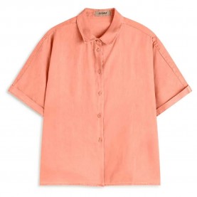 риза,с,къс,ръкав,дамски,блузи,дамски,ризи,ecoalf,melania,short,sleeve,shirt,papaya,(orange)