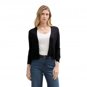 жилетка,дамски,пуловери,дамски,плетени,дрехи,tom,tailor,knit,open,cardigan,deep,black,(black)