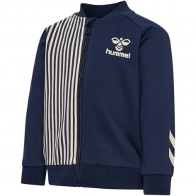 блуза,детски,блузи,hummel,stripy,full,zip,sweatshirt,blue