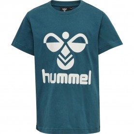 тениска,детски,тениски,hummel,tres,short,sleeve,t,shirt,blue,sapphire,marshmallow,(blue)