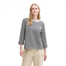 блуза,дамски,блузи,tom,tailor,striped,sweatshirt,white