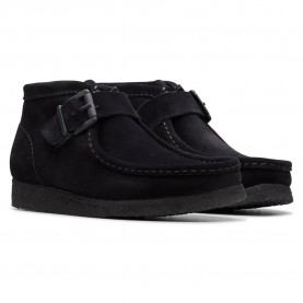 Обувки Clarks shoes Wallabee Buckle shoes - Black (Black Suede) обувки,дамски,обувки,clarks,shoes,wallabee,buckle,shoes,black,(black,suede)