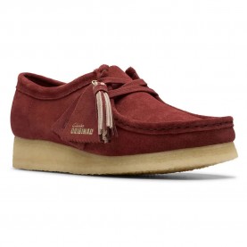 Обувки Clarks shoes Wallabee shoes - Red (Deep Red Suede) обувки,дамски,обувки,clarks,shoes,wallabee,shoes,red,(deep,red,suede)