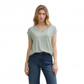 тениска,мъжки,тениски,дамски,тениски,tom,tailor,alloverprinted,short,sleeve,v,neck,t,shirt,green,(green,white,tile,minimal)
