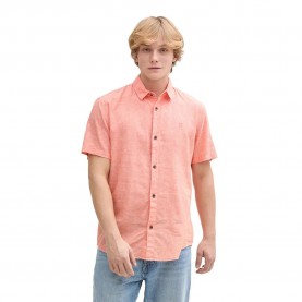 риза,с,къс,ръкав,мъжки,ризи,tom,tailor,cotton,linen,short,sleeve,shirt,orange