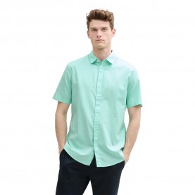 риза,с,къс,ръкав,мъжки,ризи,tom,tailor,fitted,structured,short,sleeve,shirt,green