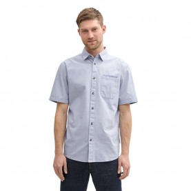 риза,с,къс,ръкав,мъжки,ризи,tom,tailor,two,tone,poplin,short,sleeve,shirt,dove,blue,structure,(blue)