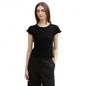 Tom tailor 1046633 short sleeve blouse - Black (Deep Black) дамски,блузи,tom,tailor,1046633,short,sleeve,blouse,black,(deep,black)