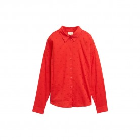 Tom tailor Dot Structure long sleeve blouse - Red (Scarlet Red) дамски,блузи,tom,tailor,dot,structure,long,sleeve,blouse,red,(scarlet,red)