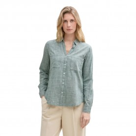 Tom tailor With Slub Structure 1035247 long sleeve blouse - Green (Explorer Green) дамски,блузи,tom,tailor,with,slub,structure,1035247,long,sleeve,blouse,green,(explorer,green)