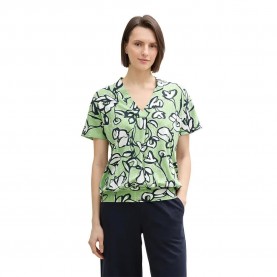 тениска,дамски,тениски,tom,tailor,v,neck,alloverprinted,short,sleeve,t,shirt,green