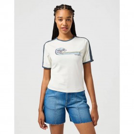 тениска,дамски,тениски,wrangler,ringer,slim,fit,short,sleeve,t,shirt,white,(vintage,white)