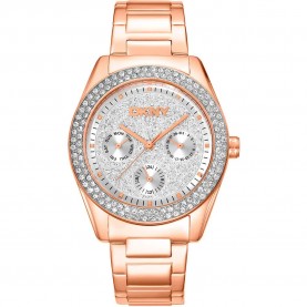 Часовник DKNY Chambers Multi Glitz 36 mm woman watch - Golden (Rose Gold / Glitter Silver Grey / Mineral) часовник,часовници,dkny,chambers,multi,glitz,36,mm,woman,watch,golden,(rose,gold,glitter,silver,grey,mineral)