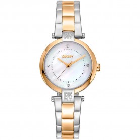 часовник,часовници,dkny,essential,mini,28,mm,watch,silver,grey,yellow,gold,mother,of,pearl,antique,white,mineral,(golden)