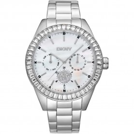 часовник,часовници,dkny,nolita,multi,glitz,40,mm,watch,silver,grey,mother,of,pearl,antique,white,mineral,(silver)