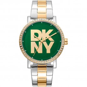 часовник,часовници,dkny,soho,logo,36,mm,watch,silver,grey,yellow,gold,bottle,green,yellow,gold,mineral,(golden)