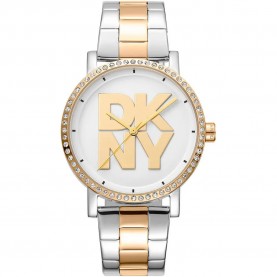 часовник,часовници,dkny,soho,logo,36,mm,watch,silver,grey,yellow,gold,silver,grey,yellow,gold,mineral,(golden)