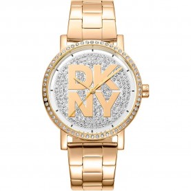 часовник,часовници,dkny,soho,logo,36,mm,watch,yellow,gold,silver,grey,mineral,(golden)