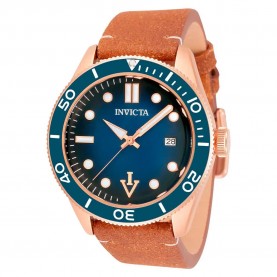 часовник,часовници,invicta,vintage,45,mm,watch,brown,metal,blue,mineral,(brown)