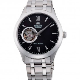 часовник,часовници,orient,watches,contemporary,open,heart,39,mm,watch,silver,grey,black,mineral,(silver)